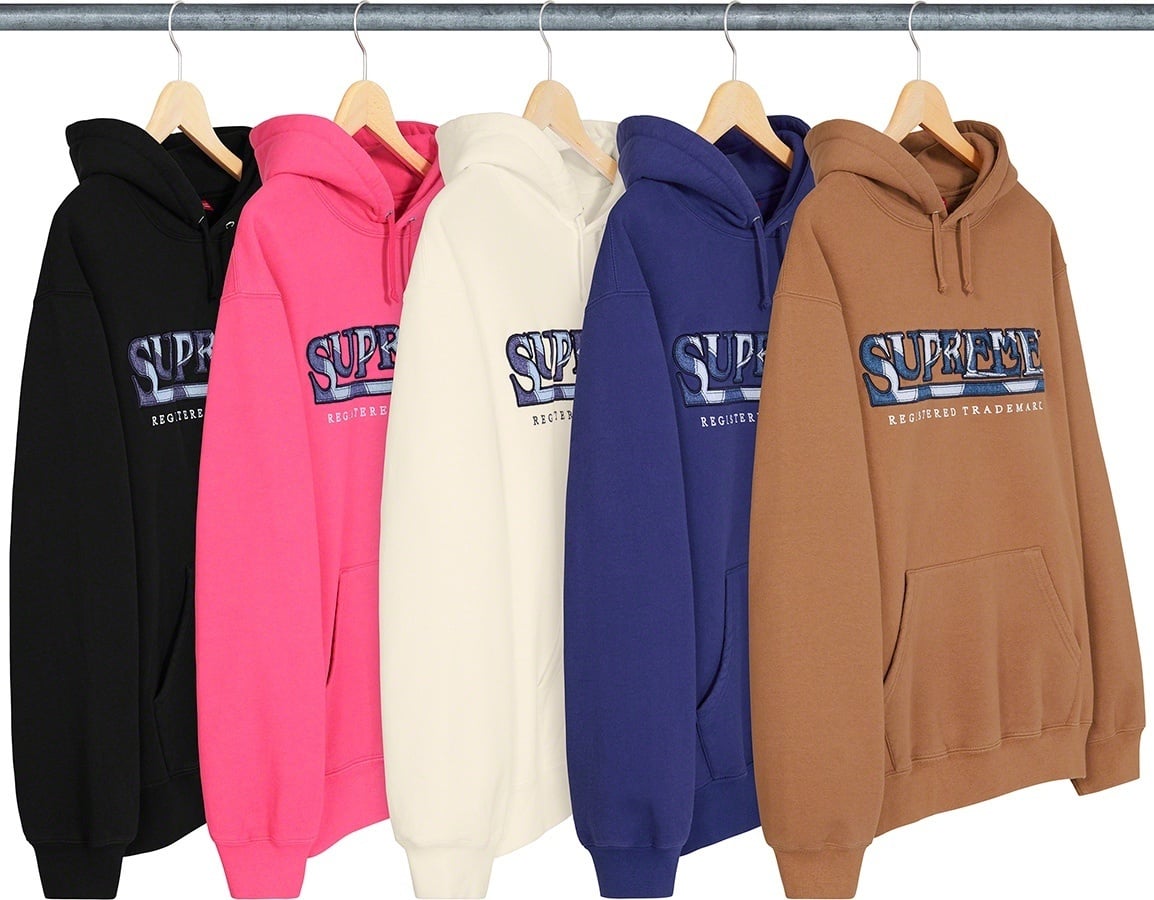 Denim Logo Hooded Sweatshirt